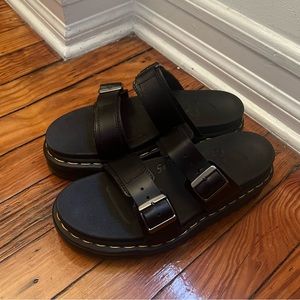 Dr. Martens myles brando black slide sandals — US 8